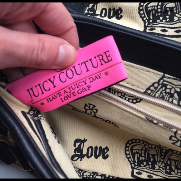 Juicy Couture Leather Gold Locket & Key Clutch Bag Purse - Picture 6 of 8